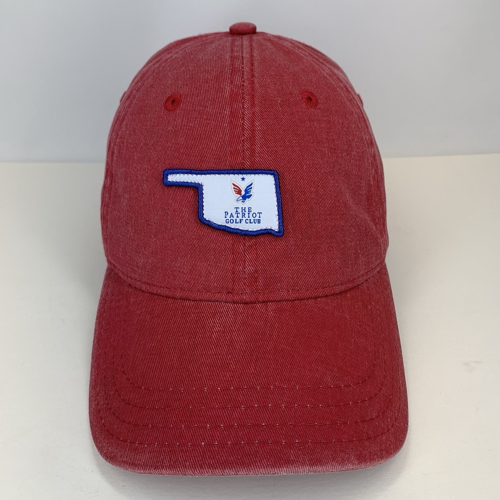 The Patriot Golf Club Hat Red Owasso Oklahoma Adjustable Pukka Baseball Cap